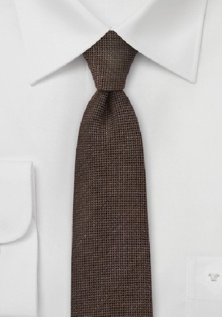 Espresso Brown Skinny Tie by BlackBird