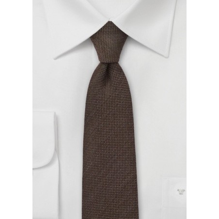 Espresso Brown Skinny Tie by BlackBird