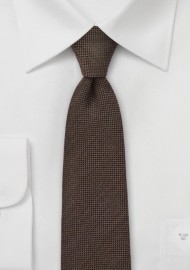 Espresso Brown Skinny Tie by BlackBird