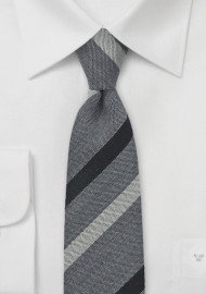BlackBird Designer Tie in Gray and Black