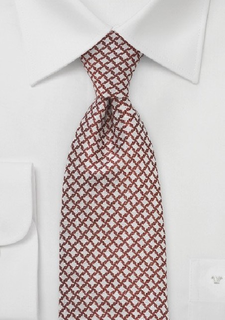 Artisan Tie in Chestnut and Ivory
