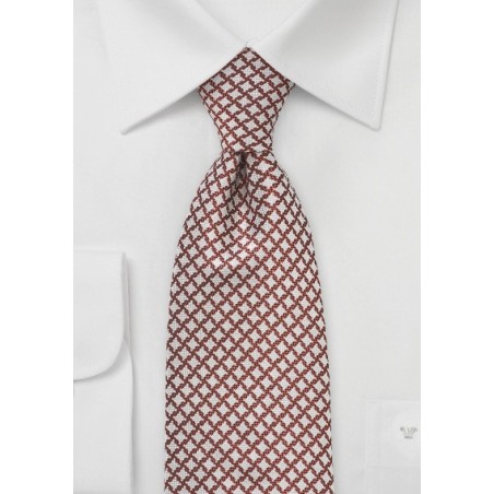 Artisan Tie in Chestnut and Ivory