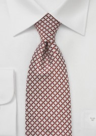 Artisan Tie in Chestnut and Ivory