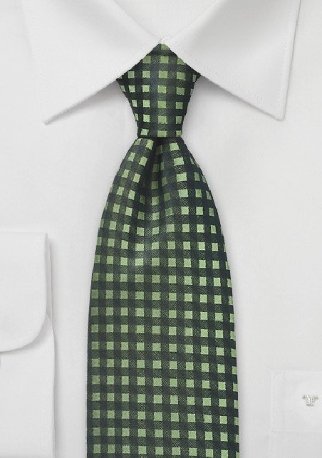 Graphic Gingham in Organic Green