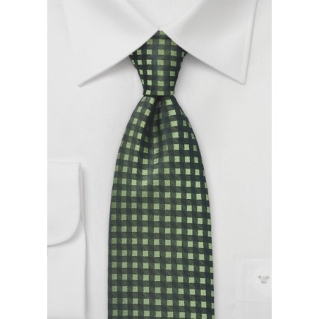 Graphic Gingham in Organic Green