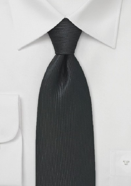 Black Corduroy Textured Tie