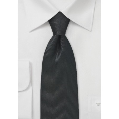 Black Corduroy Textured Tie