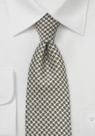 Retro Pattern Tie in Fern Green