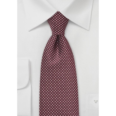 Shaker Red Diamond Patterned Silk Tie