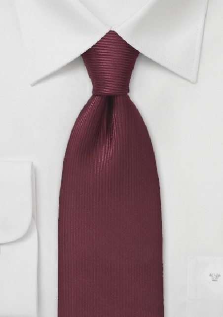 Wine Red Corduroy Patterned Tie