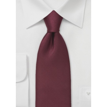 Wine Red Corduroy Patterned Tie