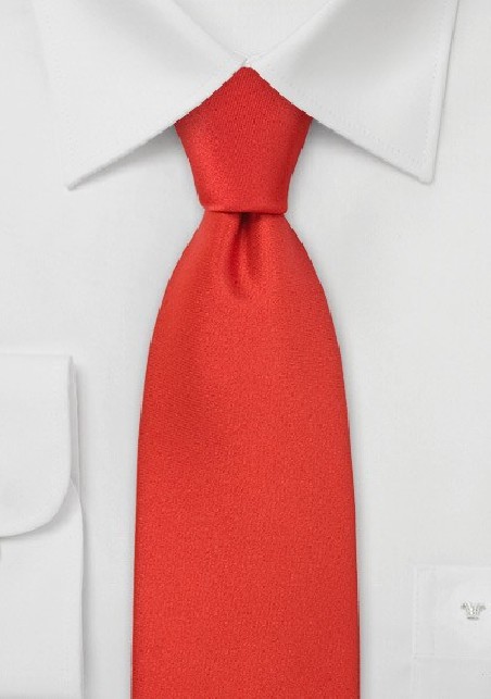 Scarlet Red Necktie in Kids Size