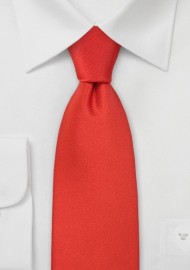 Scarlet Red Necktie in Kids Size