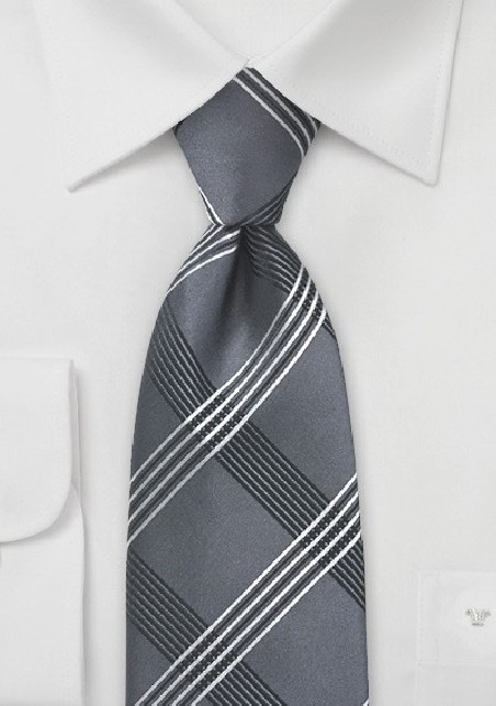 Modern Plaid in Graphite Grey