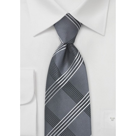 Modern Plaid in Graphite Grey