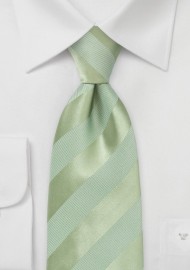 Striped Tie in Moss Green