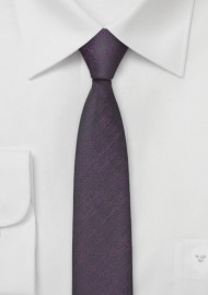 Ultra Skinny Tie in Plum and Black