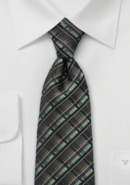 Modern Tie in Autumn Greens