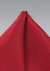 Cherry Red Silk Pocket Square