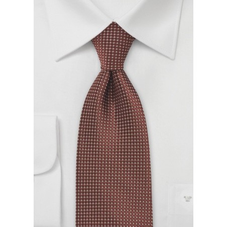 Pin Dot Patterned Tie in Bronze