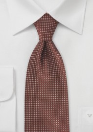 Pin Dot Patterned Tie in Bronze