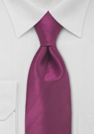 Magenta Red Necktie in Extra Long Length
