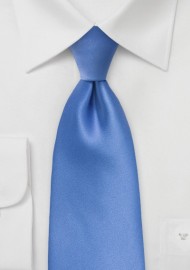 Solid XL Length Tie in Warm Riviera Blue