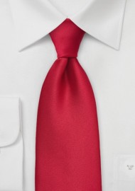 Extra Long Cherry Red Mens Tie