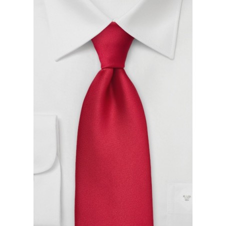 Solid Cherry Red Kids Length Tie