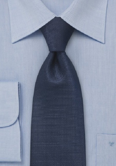 Textured Tie in Indigo Blue