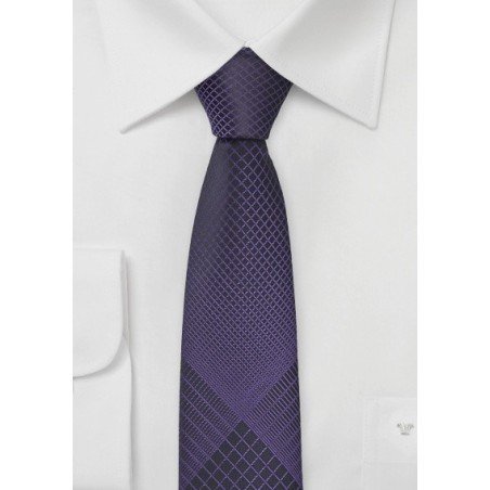 Ultra Slim Tie in Purple and Black