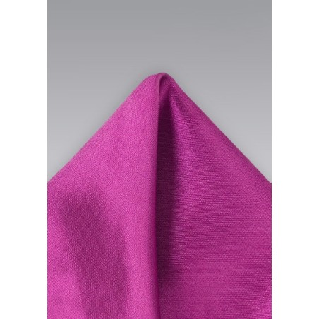 Solid Pocket Square in Dark Magenta