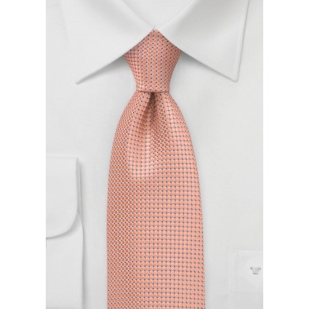 Patterned Tie in Mango and Blue