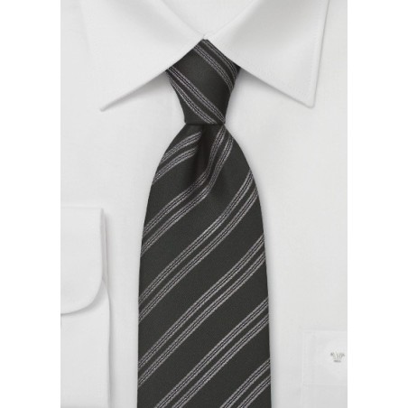 Metropolitan Black Striped Tie