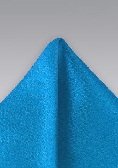 Bright Ice-Blue Men's Pocket Square