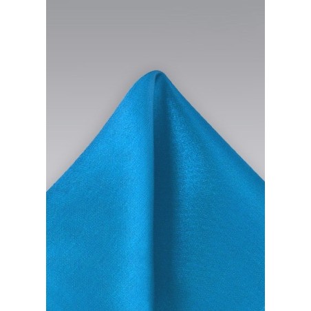 Bright Ice-Blue Men's Pocket Square