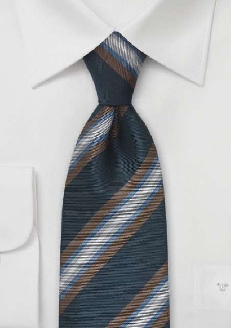 Classic Regimental Tie in Midnight Blue
