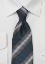 Classic Regimental Tie in Midnight Blue