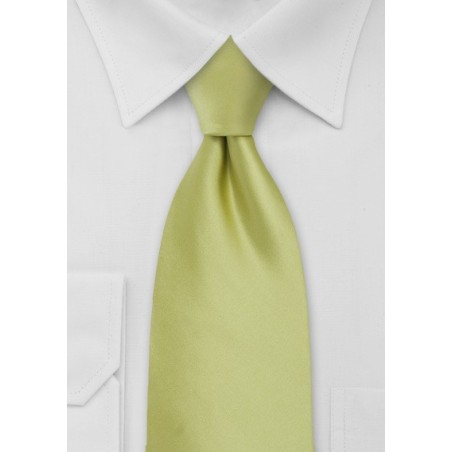 Light Pear Green Necktie in XL Length