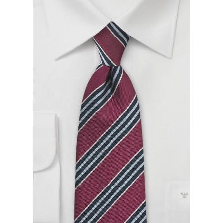 Regimental Tie in Vintage Burgundy