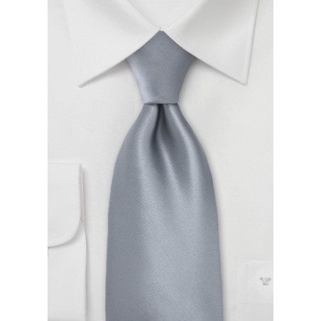 Solid Dolphin-Silver Color Tie in XL Length