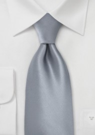 Solid Dolphin-Silver Color Tie in XL Length