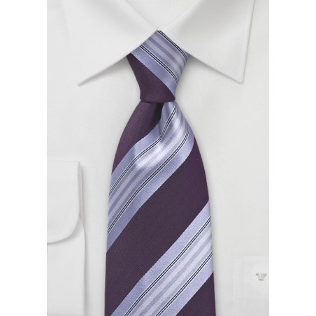 Purple and Lilac Striped Tie