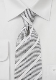 Ivory Necktie with Black Accents