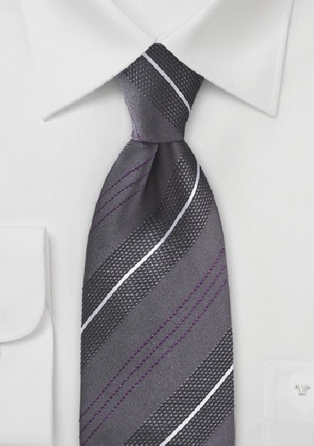 Striped Tie in Muted Orchid