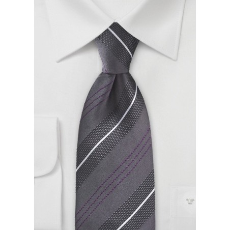 Striped Tie in Muted Orchid