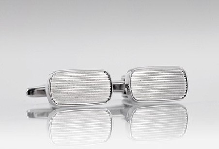 Oval Shaped Grooved Cufflinks