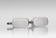 Oval Shaped Grooved Cufflinks