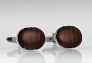 Elegant Mahogany Brown Cufflinks