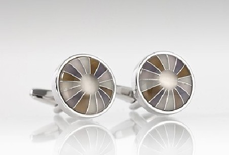 Round Retro Designed Cufflinks